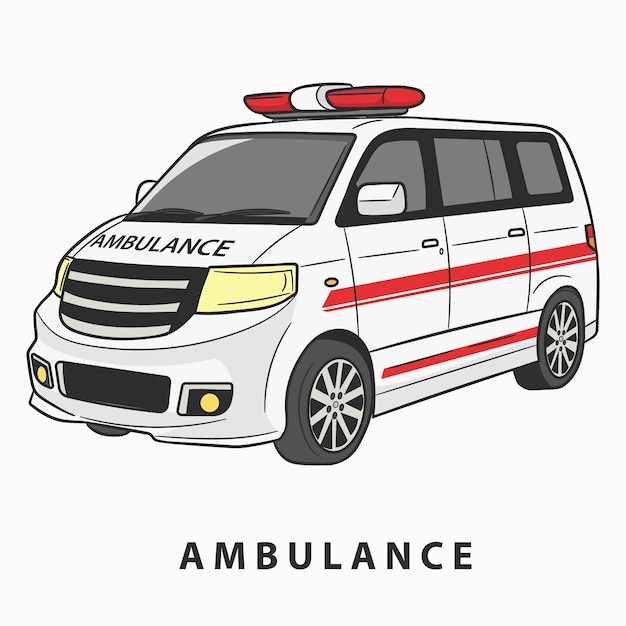 Ambulance auto op witte achtergrond ambulance auto paramedicus emergency