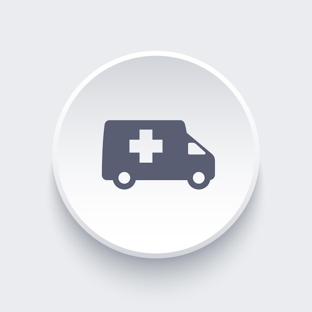 Ambulance auto ronde pictogram