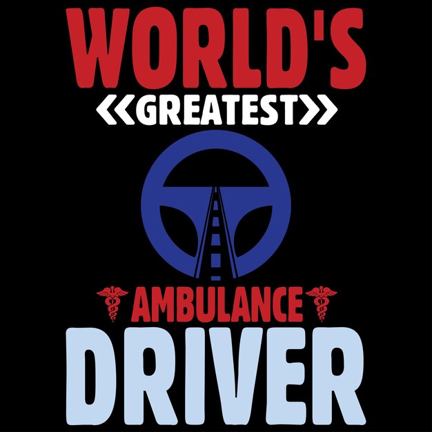 Ambulance Chauffeur TShirt Bundel Ontwerp