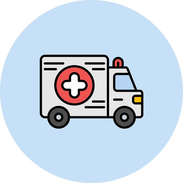 Ambulance Flat Illustration