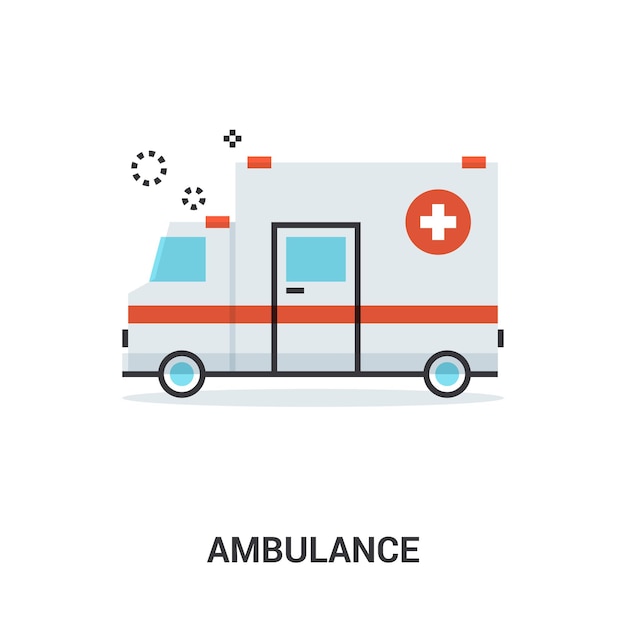 Ambulance icon concept