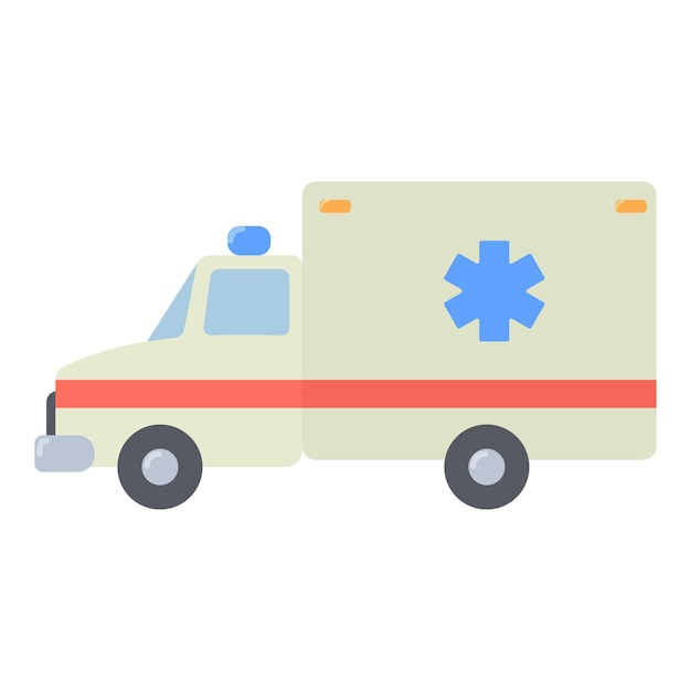 ベクトル 救急車のアイコン web の救急車ベクトル アイコンのフラットの図