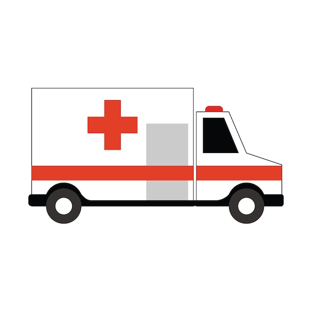 Ambulance illustration on transparent background