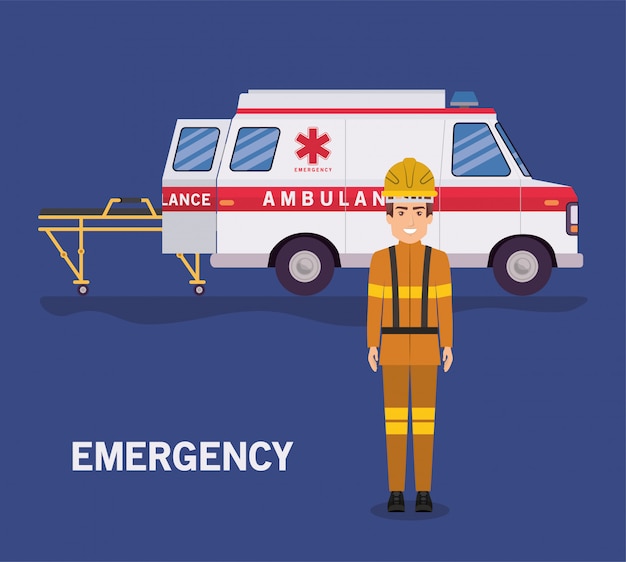 Носилки скорой помощи и пожарный дизайн