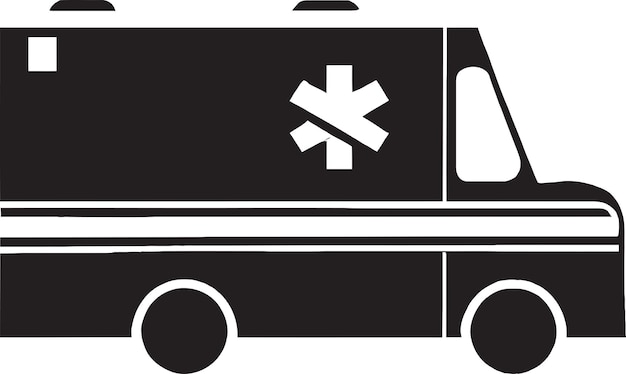 Vector ambulance truck logo design concepts