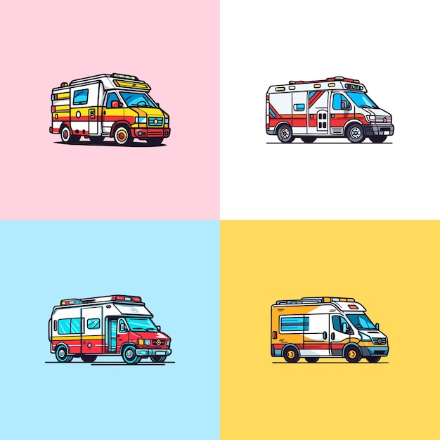 ambulance vector clip art illustration