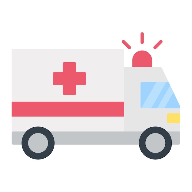 Vector ambulance vector illustration style