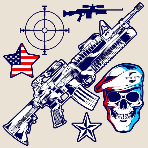 Vector america army wannabe