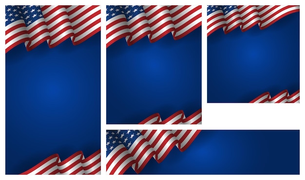 America background, empty template background for greeting, event, national day