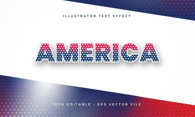 America editable text effect with american flag texture