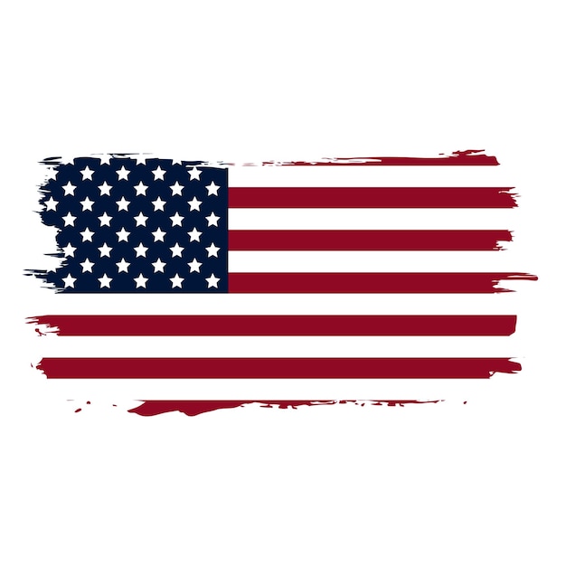 アメリカ・フラッグ・グランジ ヴィンテージ アメリカ合衆国国旗イラスト