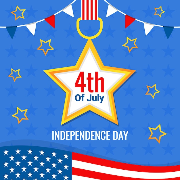 America independence day celebration greetings card