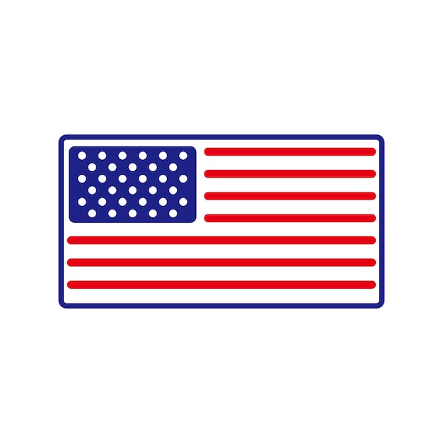 Mini Reversed American Flag Rectangle Magnet 