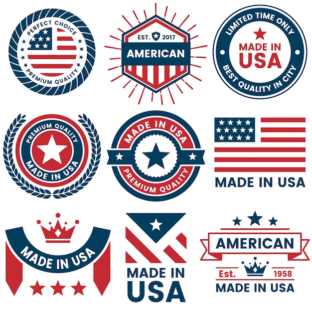 America vector label for banner, poster