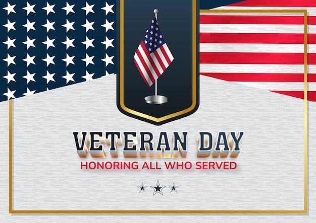 Vector america veterans day honoring all who served