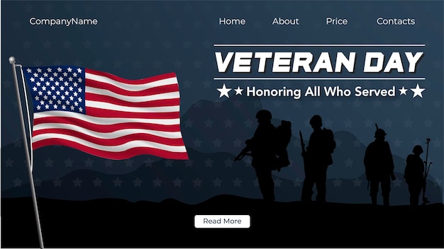 Vector america veterans day honoring all who served