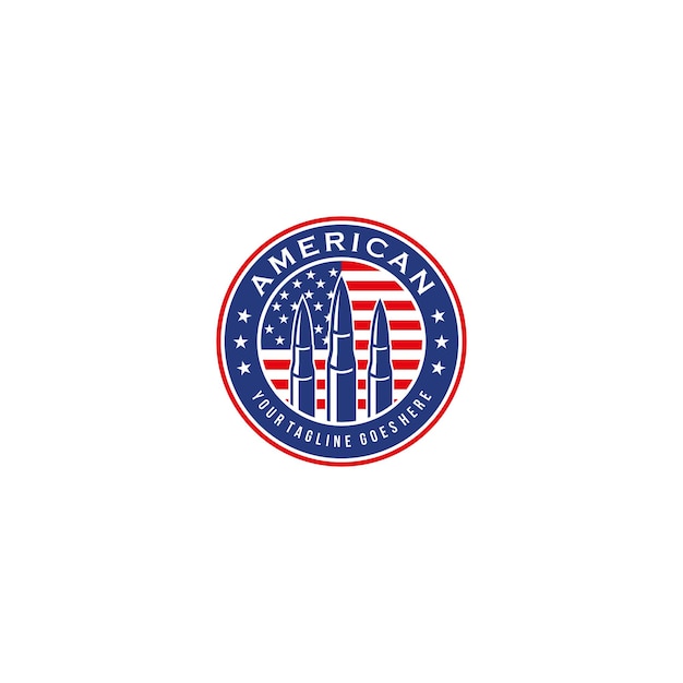 Vector american ammo logo design .