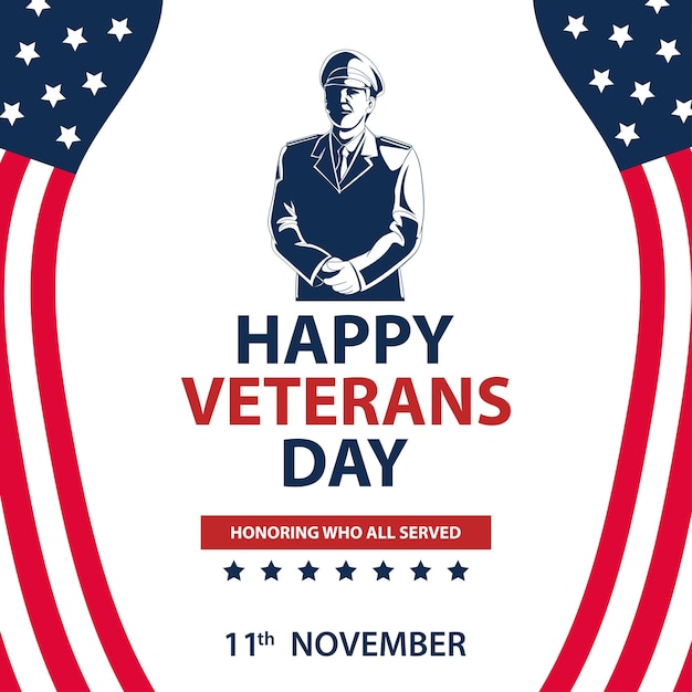 American Background Suitable to use on happy veterans day