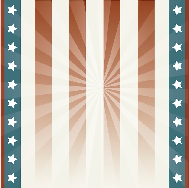 Vector american background with stars and flag vector illustration