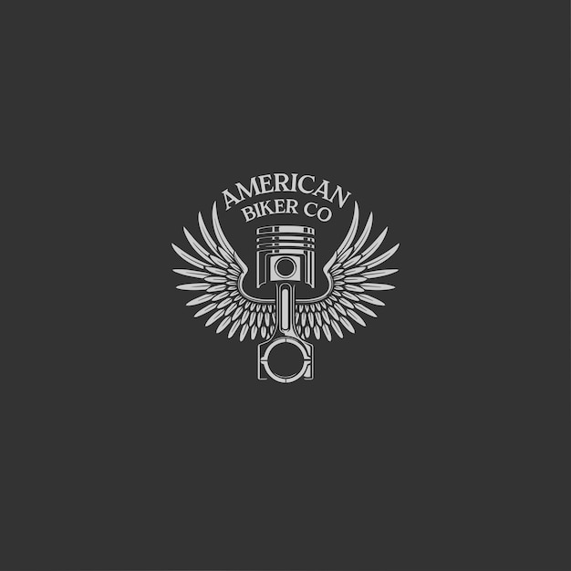 Logo motociclista americano