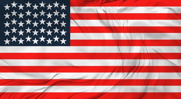 アメリカン・ブルー・レッド・ストライプ スター・ホワイト 国旗 ベクトル7月4日 アメリカ独立記念日