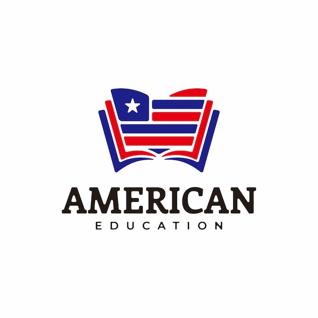 American Book onderwijs logo ontwerpsjabloon.