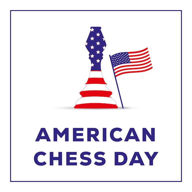 アメリカのチェスの日グラフィック テンプレート