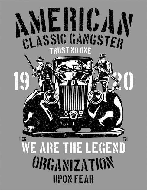 Vettore american classic gangster