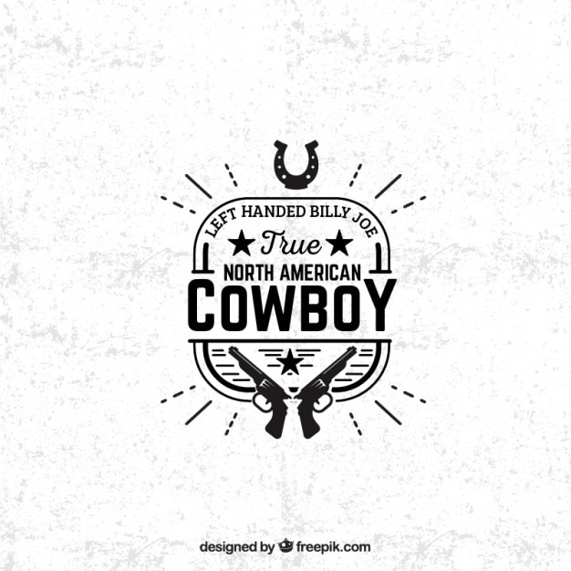 American cowboy badge