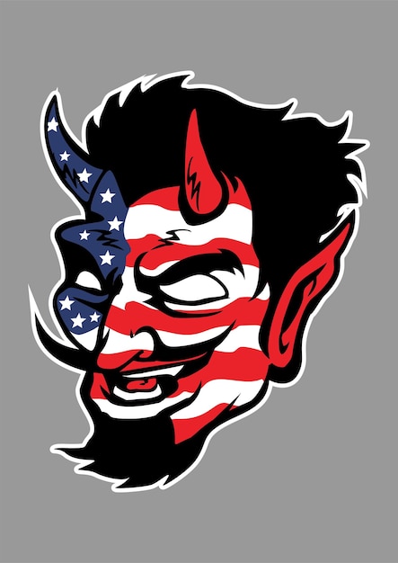 Vector american devil vector illustration