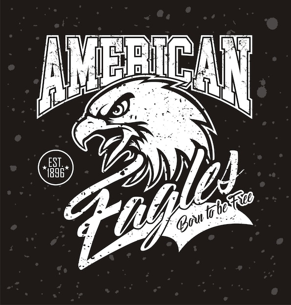 Logo della testa american eagle per t-shirt