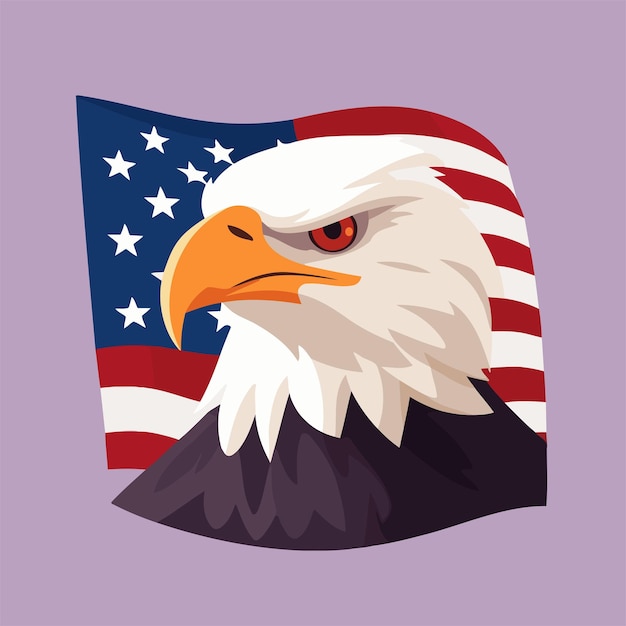 american eagle independence day vector illustration