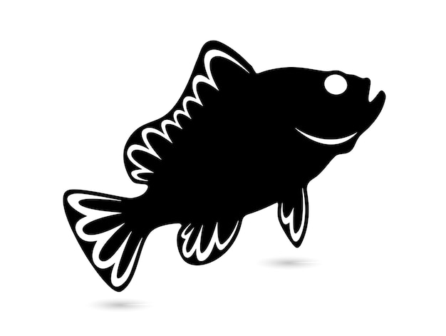 American fish isolated silhouettes