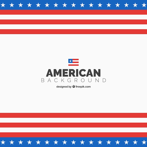 Vector american flag background in flat design