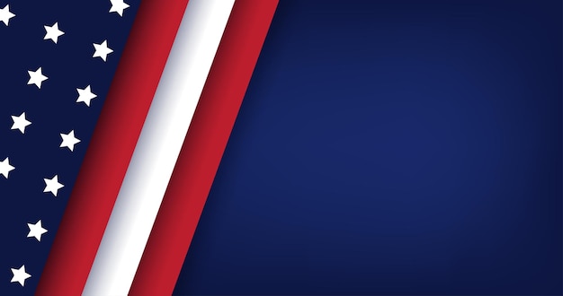 American flag background with copy space