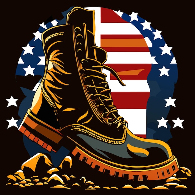 American Flag Boot Art Collection