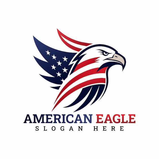 American Flag Eagle Logo Design