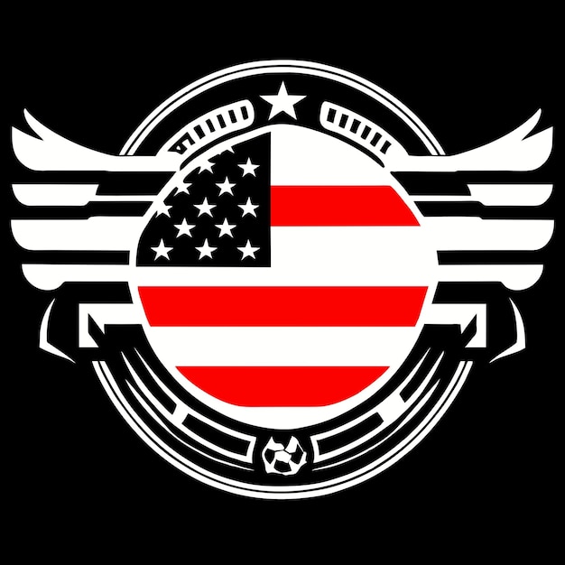 American flag emblem