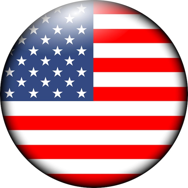 Vector american flag icon badge vector illustration