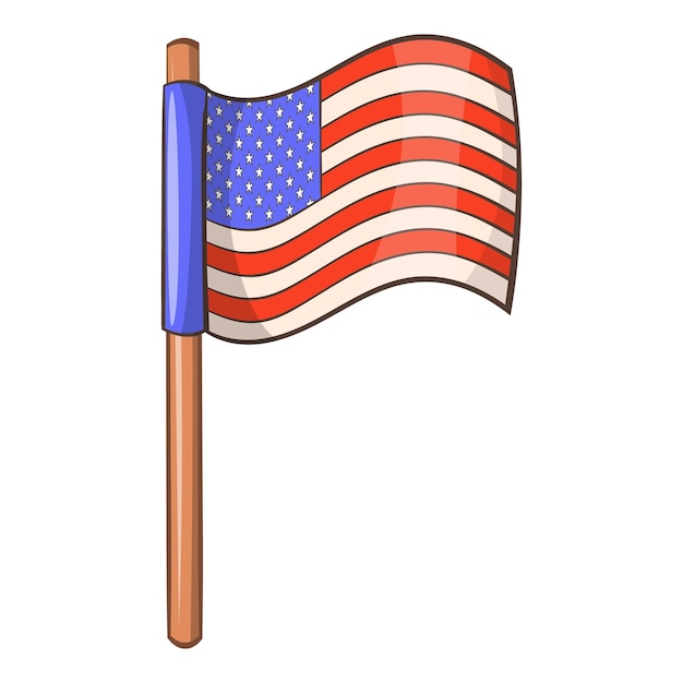 American flag icon cartoon illustration of american flag vector icon for web