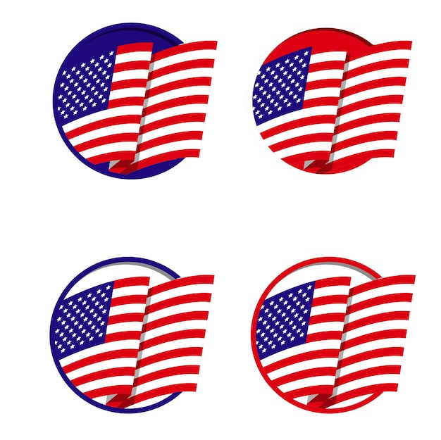 American Flag icon logo