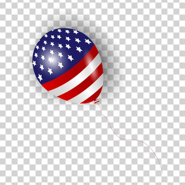 Vector american flag isolated balloon vector file