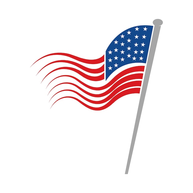 American flag logo concept design