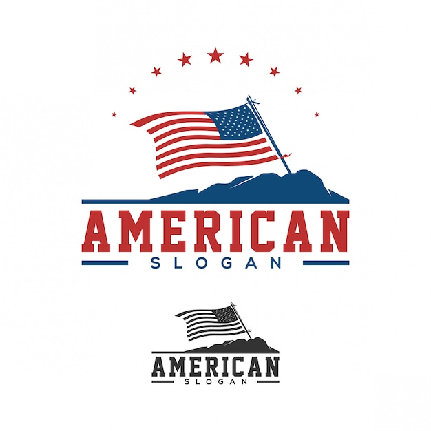 дизайн логотипа американского флага