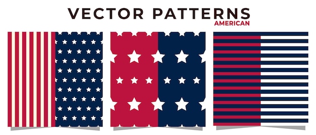 American flag pattern with USA flag Seamless pattern