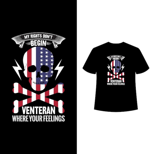 Vettore bandiera americana teschio t-shirt vettoriale, t-shirt bandiera usa, camicia patriottica.