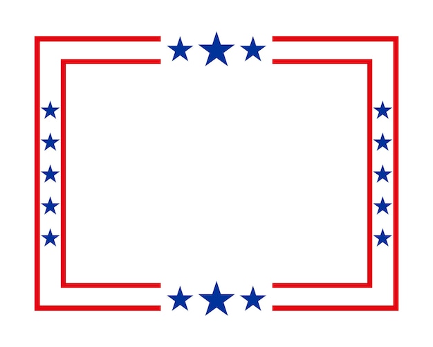 Vector american flag square frame banner vector