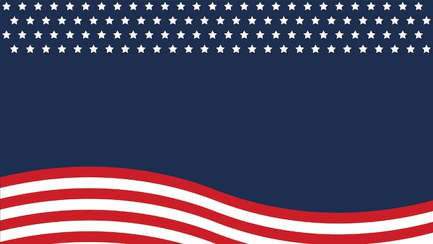 Vector american flag themed background space for your text