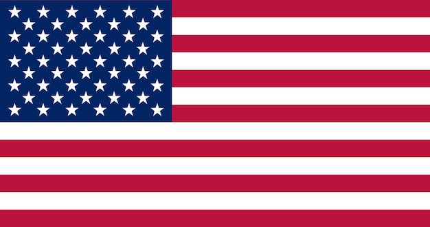 Vector american flag, usa, vector graphics. copy space. vector illustration