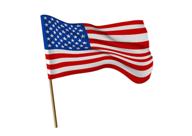 Векторная иллюстрация американского флага